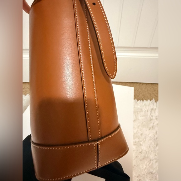 Celine camel triomphe small Leather bucket Bag - Picture 5 of 9